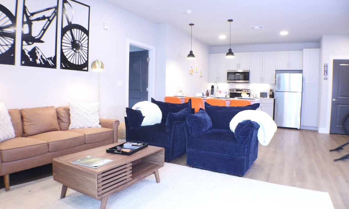 Rogers Apartment | 2BR/2BA Apt. Near Lift, Walmart Campus & Amp, with In-Unit Bike Storage
