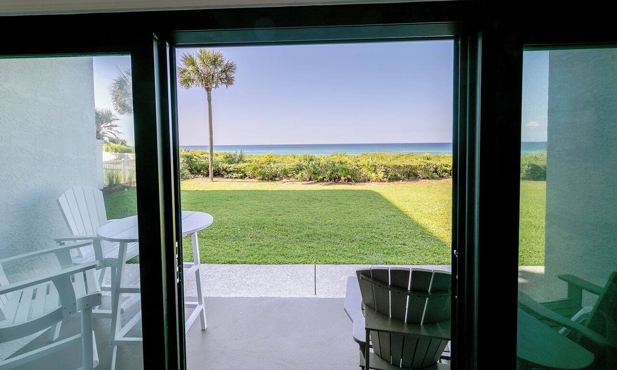 Seagrove Beach Condo | 30A Palms at Seagrove C2 Ground Floor Gulf Front ~ Private Beach!