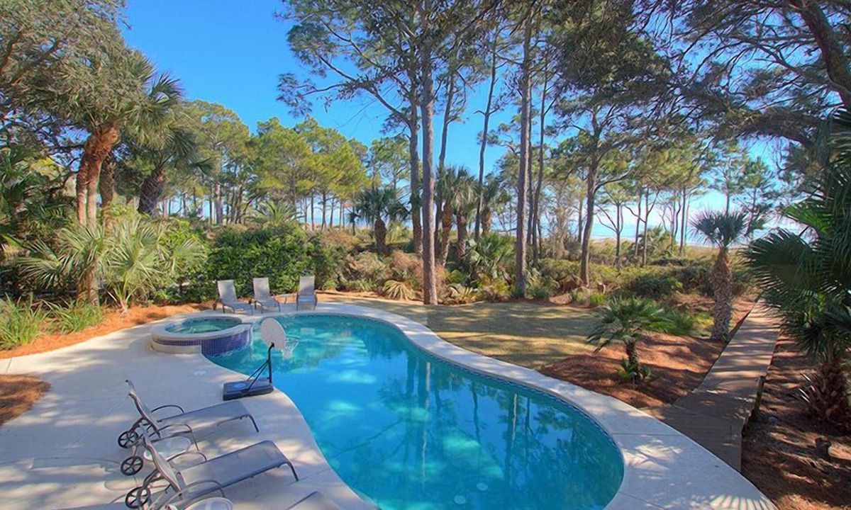 Oceanside House | Beautiful 6BR Oceanfront Home in Sea Pines with Private Beach Path, Pool and Spa