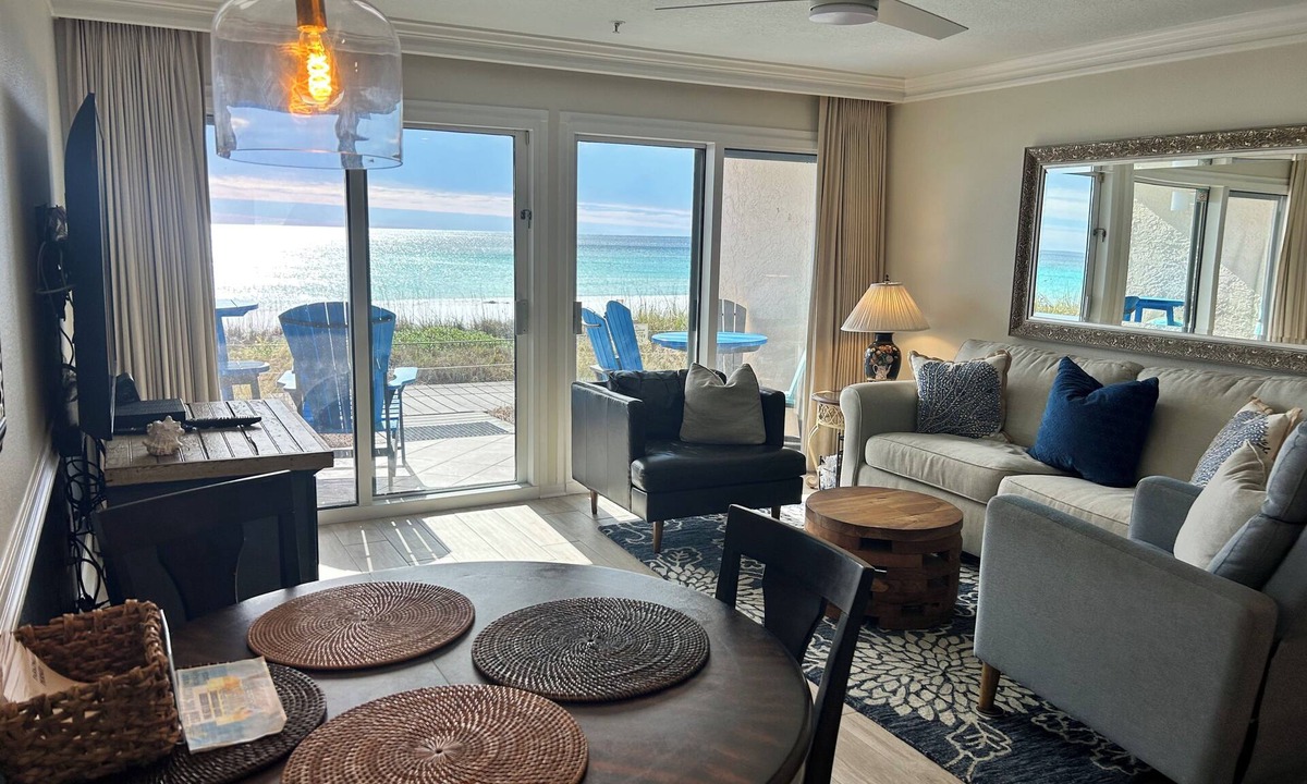 Crystal Beach Condo | Crystal Sands- Beachfront and sweeping Gulf views + Free Beach Service