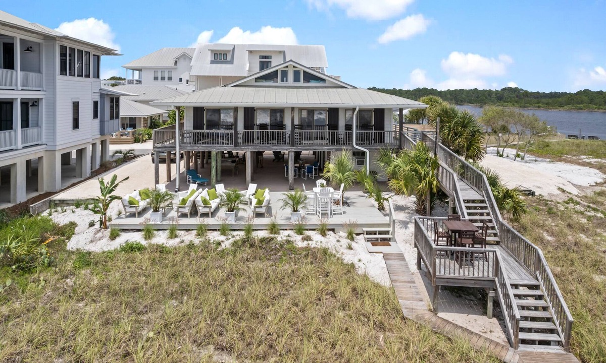 Santa Rosa Beach House | Grayton Point 6 bed 4 bath plus Loft. Gulf and Lake Front,2 docks.Front Row!
