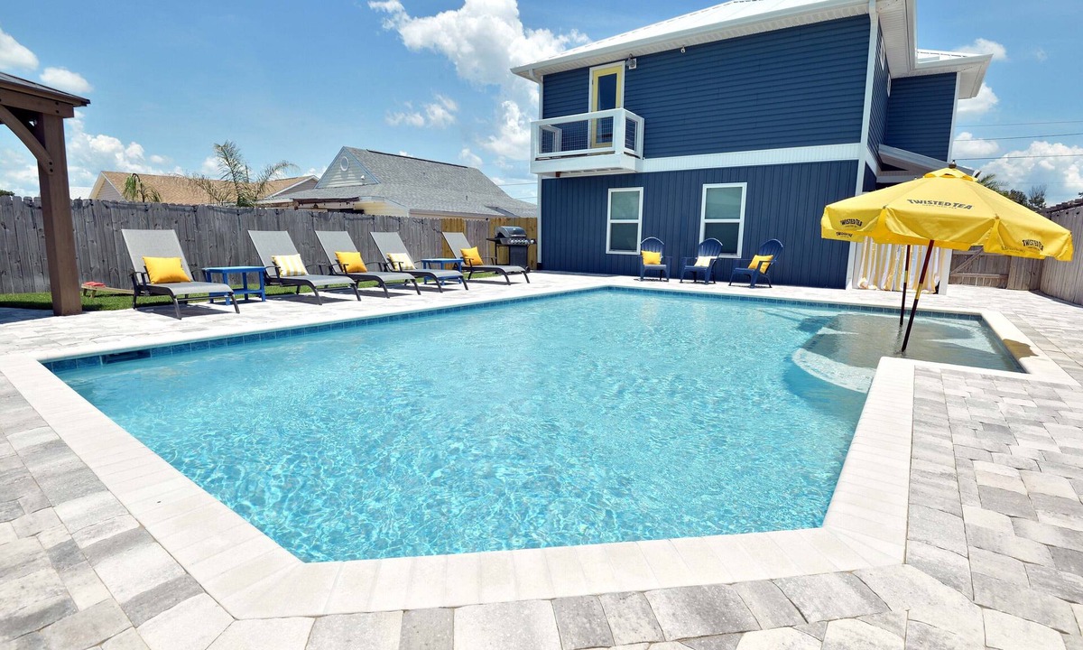 Biltmore Beach House | PCB oasis, stunning private saltwater pool, 6 min walk to the beach.