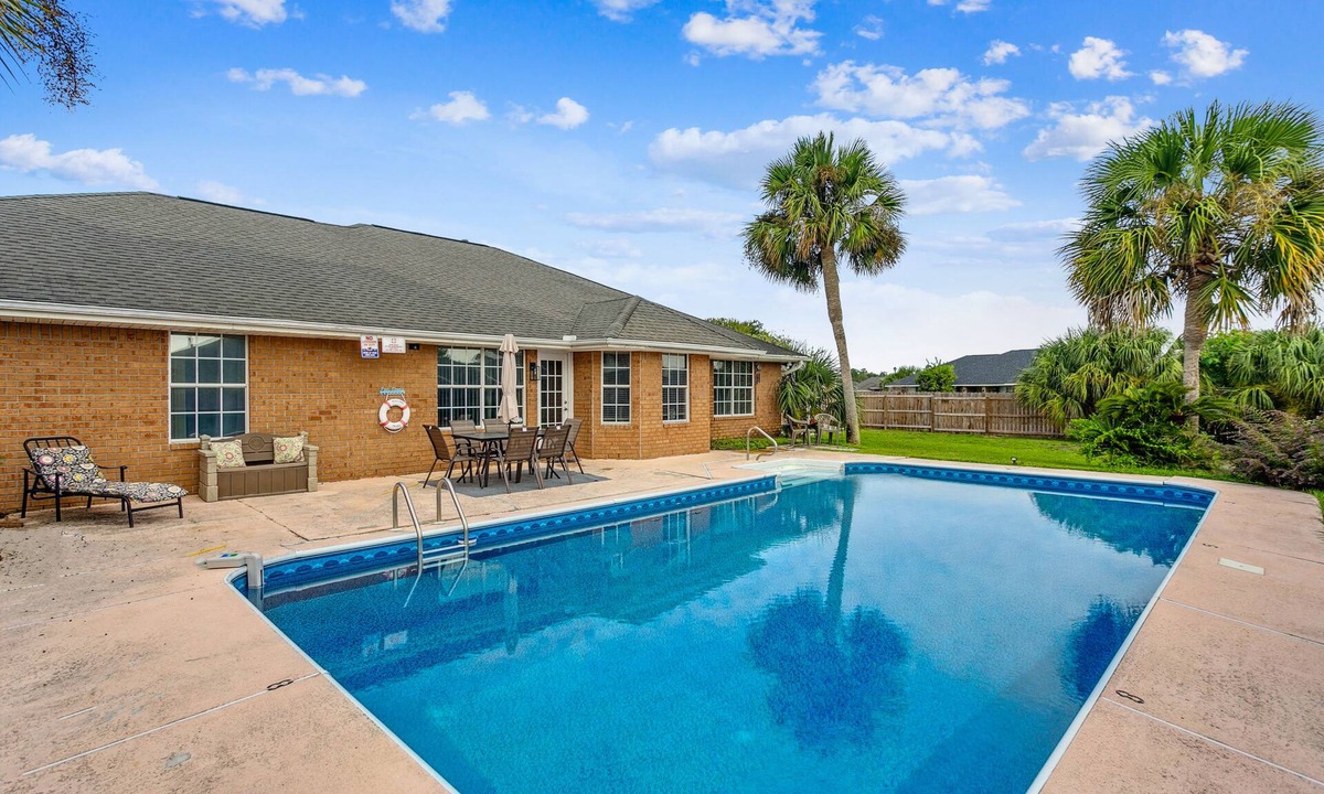 Chandelle First House | Private Getaway with Pool and Game Room in Pensacola 5 miles from beach.