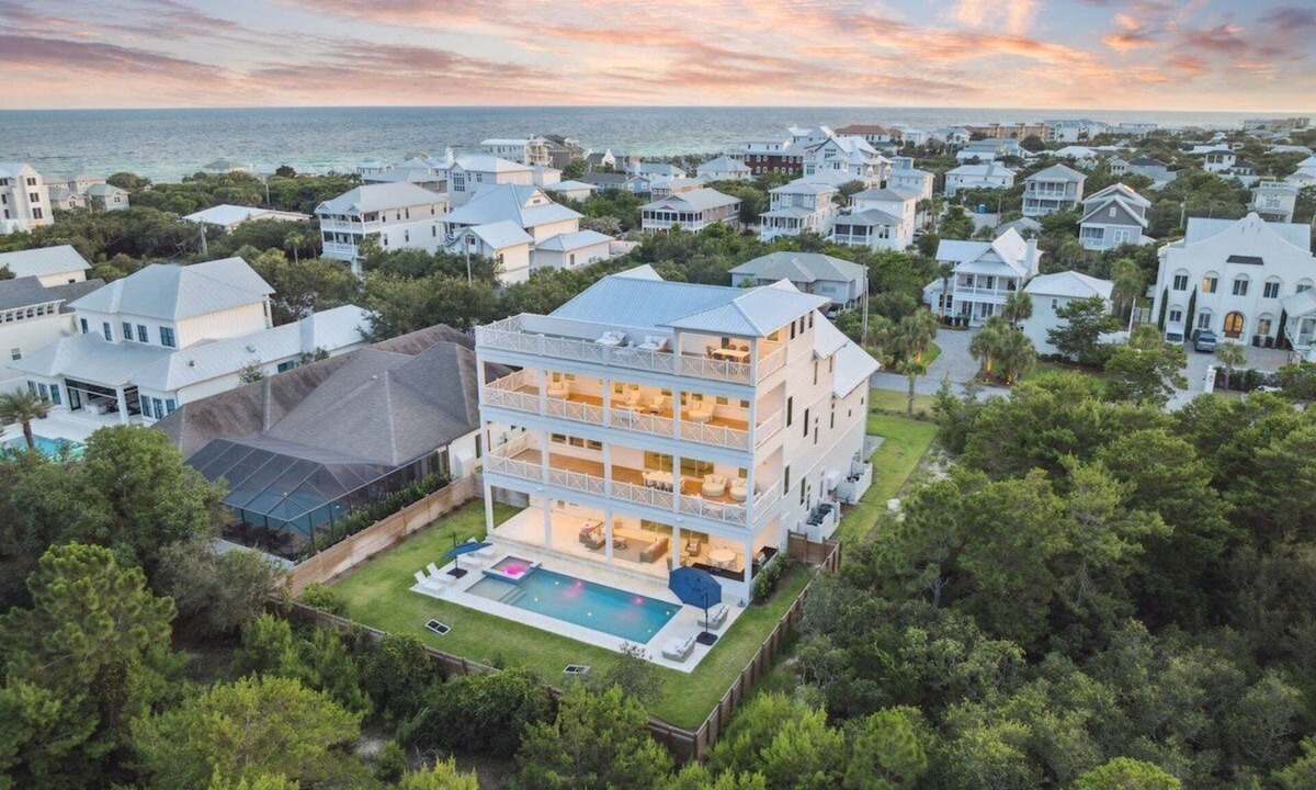 Seacrest House | Sleeps 30! Pool, Spa, LSV/Golf Cart, Game Room & GULF VIEWS! Steps 2 Beach! Pet Friendly
