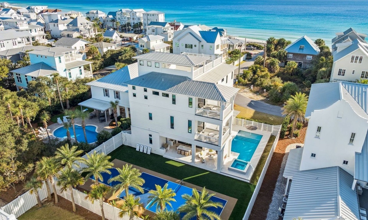Inlet Beach House | Spacious Beach Home with Pool, Pickleball Court, and Game Room