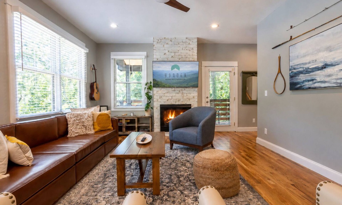 Woodfin Villa | The Sunny Side | Luxury Asheville Villa with Hot Tub & EV Charger