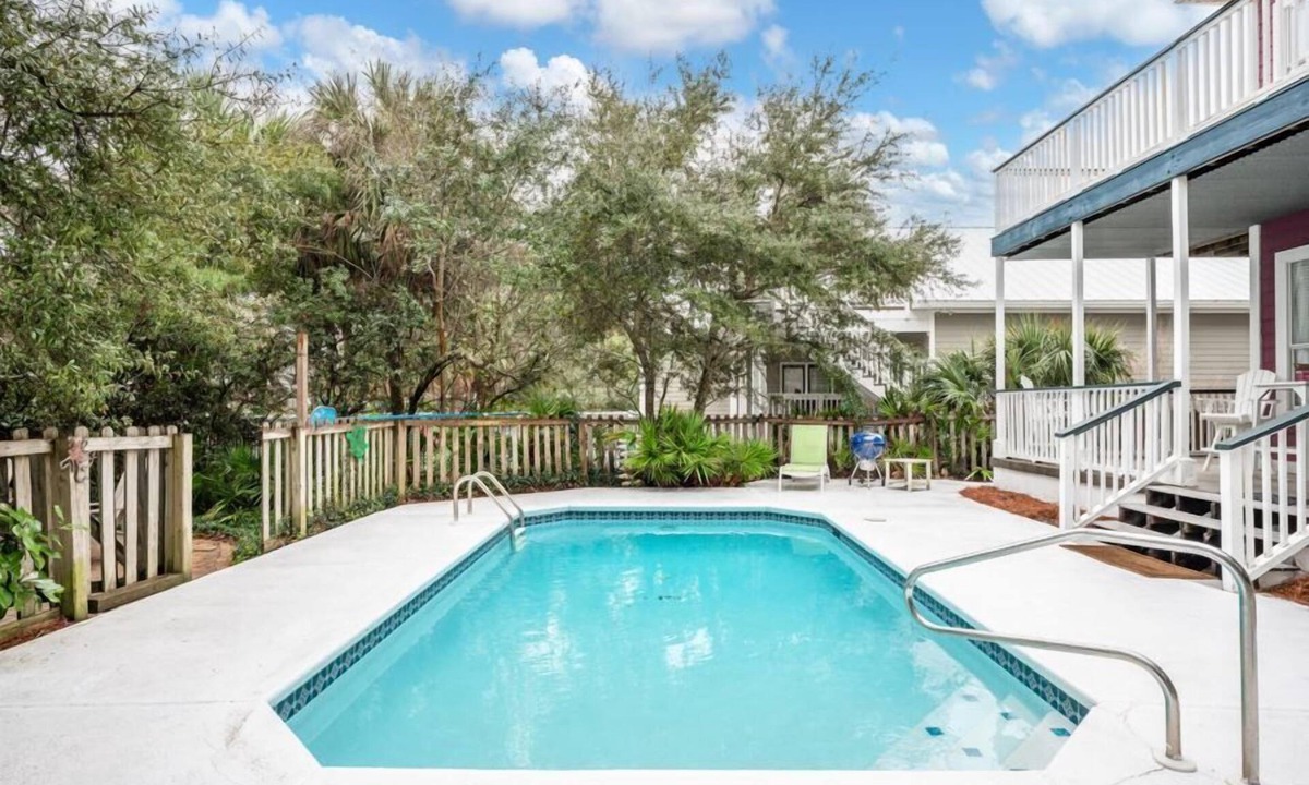 Village of Sugar Beach House | Vacation Starts Poolside–Heated Private Pool & Golf Cart Available