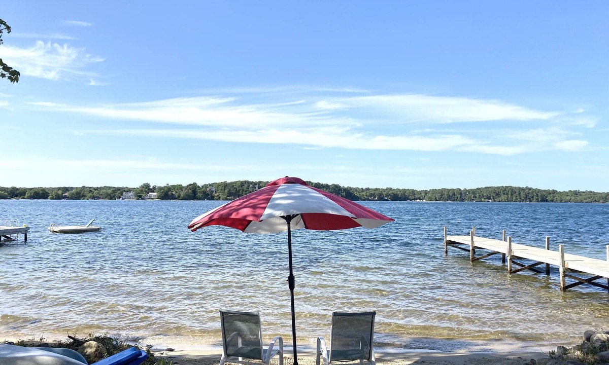 Northwest Harwich House | Waterfront lake house private beach dock