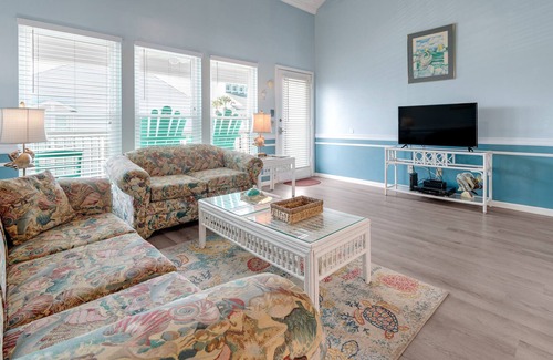 West Panama City Beach Condo | Top-floor condo with Gulf views - tennis & pool - private W/D, WiFi & central AC