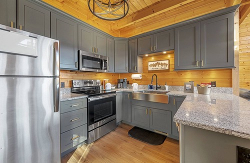 Sevierville Cabin | 20-Mile View, Hot Tub, Game Room, Waterfall