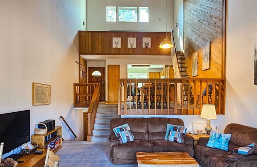 Lakeshore Condo | 2BR Huntington Lake condo with stunning views, WiFi, 2 decks, private W/D