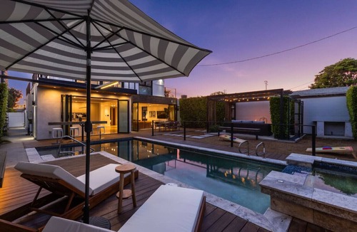West Los Angeles House | 4BR Modern Oasis w/Heated Pool - Near SoFi, Metro