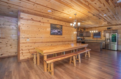 Caton Cabin | Amazing Grace: INDOOR POOL! Mtn View! Theater Room, Game Room, Hot Tub, Wi-Fi