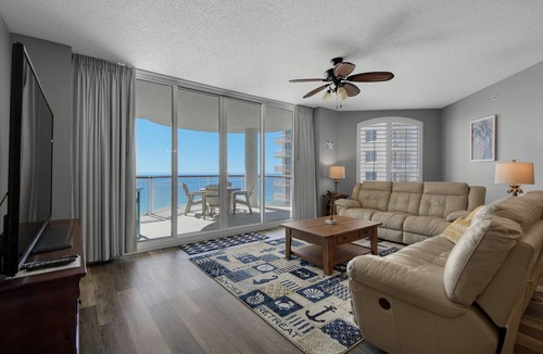 Navarre Beach Condo | Beach Colony 12D- 3BD/3BA Gulf Front Condo w/Beach Service Sleeps up to 8