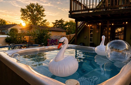 Beaver Shores House | Beaver Lake Summer Getaway +Hot Tub+Pool+Fenced