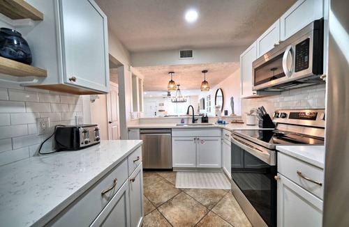 Riviera Beach Villa | Coastal 2BR/1BA Retreat w/Water Views & Fenced Patio in Panama City Beach