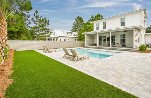 Village of Sugar Beach House | "Coffee and Starfish" Brand New Seagrove Beach Home - Large Heated Private Pool, EV-friendly