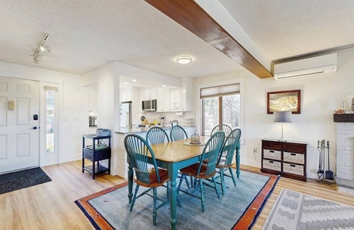 Quechee House | Dog-friendly townhome with views, AC & fireplace - walk to Village of Quechee
