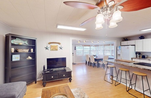 Fort Morgan Pines House | Dog-friendly waterfront retreat with a washer/dryer, AC, patio, & outdoor shower