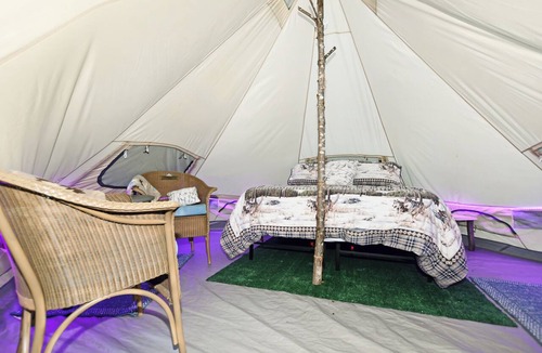 Lake Luzerne RV Rental | Enchanting 1-bedroom Yurt Tent in a campground, in peaceful Lake Luzerne getaway