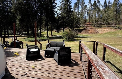 Leland RV Rental | Enchanting Bell Tent with Stargazing and Forest Views Near Wolf Creek, Oregon