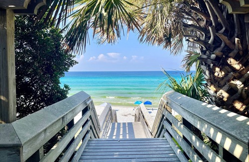 Inlet Beach Heights House | Heated Pool Putting Green Sleeps 14 Walk to Beach Near 30A