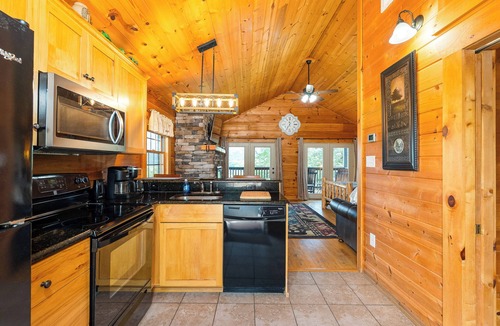 Stanley Cabin | HUGE summer SAVINGS LURAY Mountain getaway Private Log cabin 8 Hot Tub Fireplace