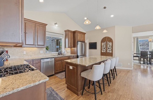Gleneagle House | Located just 10 minutes from the Air Force Academy and with a breathtaking view of the mountains; Rampart Vista is sure to wow you! Spend your day enjoying a USAFA event and end it with the family enjoying a game in our open concept living area.