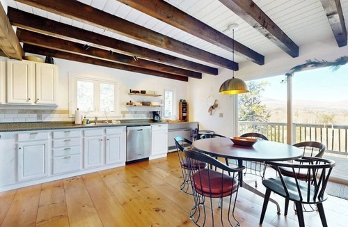 Thornton House | Mtn-view home with large deck, wood stove, firepit, grill, streaming, W/D, & AC