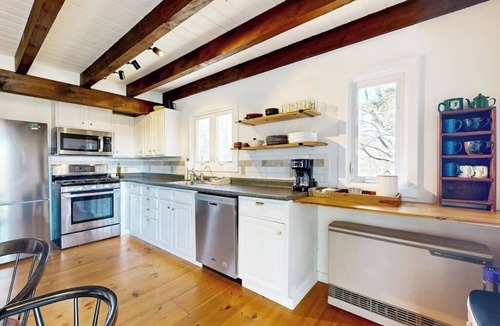 Thornton House | Mtn-view home with large deck, wood stove, firepit, grill, streaming, W/D, & AC