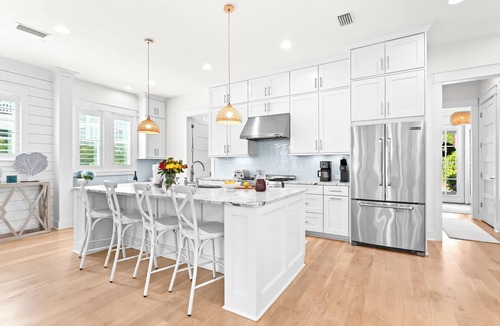 WaterSound West Beach House | NEW Private Pool, LSV, Bikes, and Carriage House 4 Min to Beach