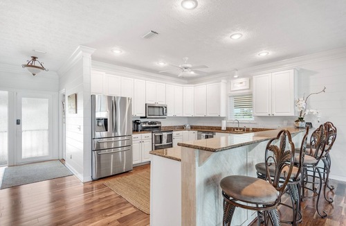 Panama City Beach House | Ocean Front 4BR/4BA Home PCB - Walk to Pier Park - Pet Friendly-Golf cart