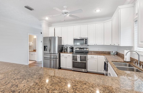 Panama City Beach House | Ocean Front 4BR/4BA Home PCB - Walk to Pier Park - Pet Friendly-Golf cart