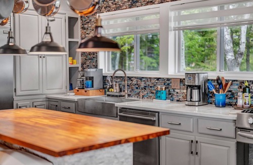 Corea House | Oceanfront Seaglass Estate Near Acadia National Park, with Hot Tub and Views!