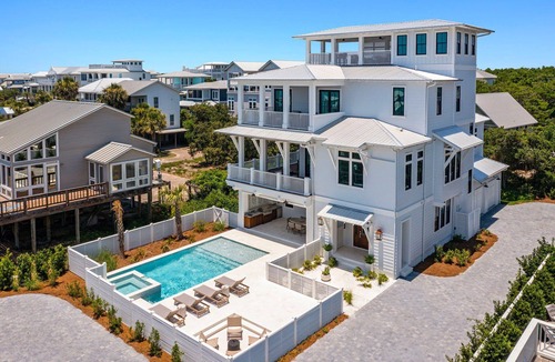 Inlet Beach House | Pompano Paradise - 30A Vacation House with Ocean Views, Private Pool & Golf Cart