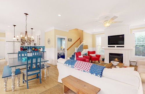 Nelscott House | Romantic Oregon Coast Escape with Porch, Fireplace & Garden Charm