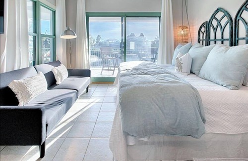 Rosemary Beach Condo | Seacrest Inn Condo, Corner Studio with Wrap-Around Balcony