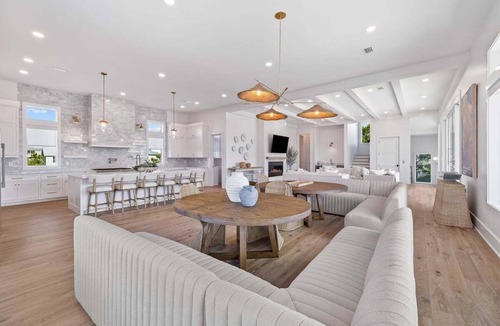 Seacrest House | Sleeps 30! Pool, Spa, LSV/Golf Cart, Game Room & GULF VIEWS! Steps 2 Beach! Pet Friendly