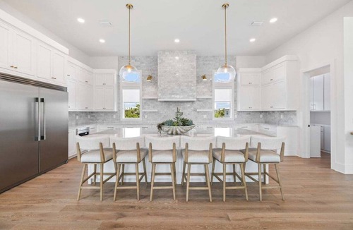 Seacrest House | Sleeps 30! Pool, Spa, LSV/Golf Cart, Game Room & GULF VIEWS! Steps 2 Beach! Pet Friendly