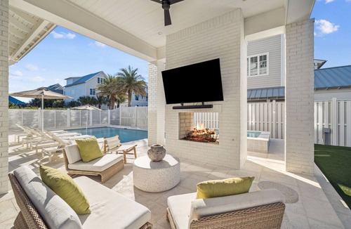 Inlet Beach House | Spacious Beach Home with Pool, Pickleball Court, and Game Room