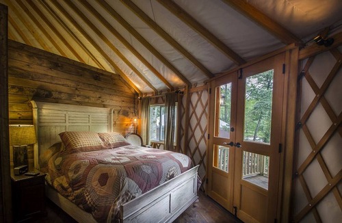 Topton Cabin | Stunning Yurt with Magnificent Creek Views in Topton, North Carolina