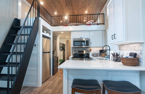 Bryson City Hotel | Train River Depo Tiny Luxury Living with River Views