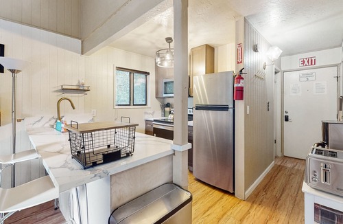 Fish Camp House | Wilderness upgraded duplex with wood fireplace, balcony, & shared EV charger
