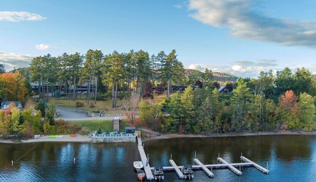 Adirondack-Style Room w/Lakeview from Balcony | Pool, Onsite Dock, Game Room