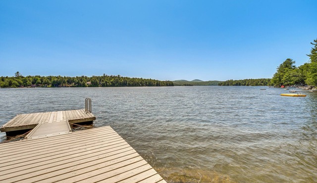 Dock, Beach, Views: Rustic Green Lake Cottage in Dedham