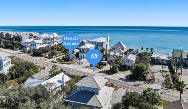 Mermaids Retreat 30A 🧜🏻‍♀️ STEPS to Beach Access, Pvt Heated Pool, Gulf Views, Bikes