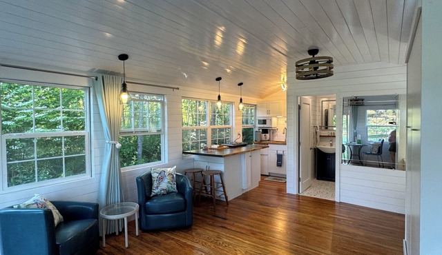 Oceanside Acadia Artist's Studio with high end finishes and local character