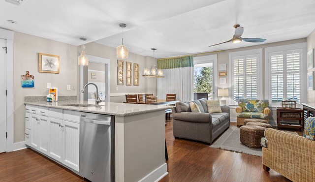 RARE Condo at Baytowne! Steps to Wharf, Tropical Pool, Hot Tub, Tram to Beach