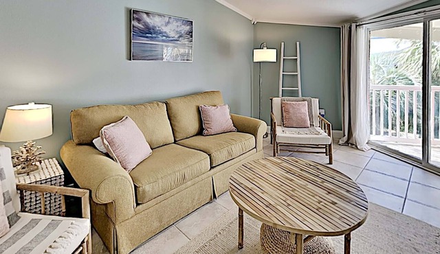 Sand Dollar East #201 | Bay Views, Walk to Beach!
