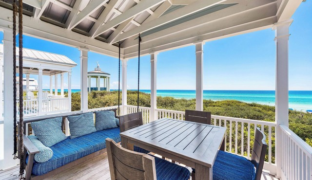 Seaside's Chic Gulf-Front Retreat, Renovated with Elegant Design, Ocean Views, and Jacuzzi!